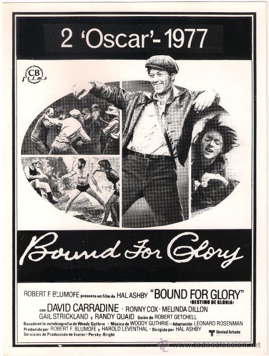 Kino: F8496 ESTA TIERRA ES MI TIERRA BOUND FOR GLORY DAVID CARRADINE FOTO B/N ORIGINAL ESPA&Ntilde;OLA