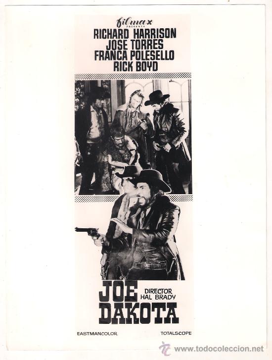 Kino: F8534 JOE DAKOTA RICHARD HARRISON SPAGHETTI FOTO B/N ORIGINAL ESPA&Ntilde;OLA