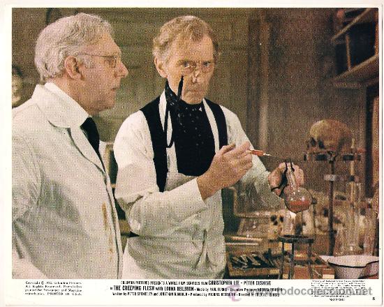 Cinema: FCJ 13616D THE CREEPING FLESH PETER CUSHING FOTOCROMO ORIGINAL AMERICANO