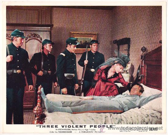 Cine: FCJ 10237 LA LEY DE LOS FUERTES CHARLTON HESTON ANNE BAXTER FOTOCROMO ORIGINAL AMERICANO