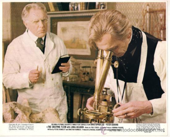 Cinema: FCJ 13639D THE CREEPING FLESH PETER CUSHING FOTOCROMO ORIGINAL AMERICANO
