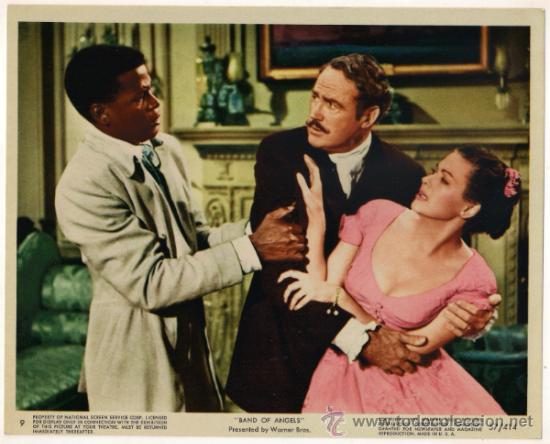 Cinema: FCJ 13642D LA ESCLAVA LIBRE YVONNE DE CARLO SIDNEY POITIER FOTOCROMO ORIGINAL AMERICANO