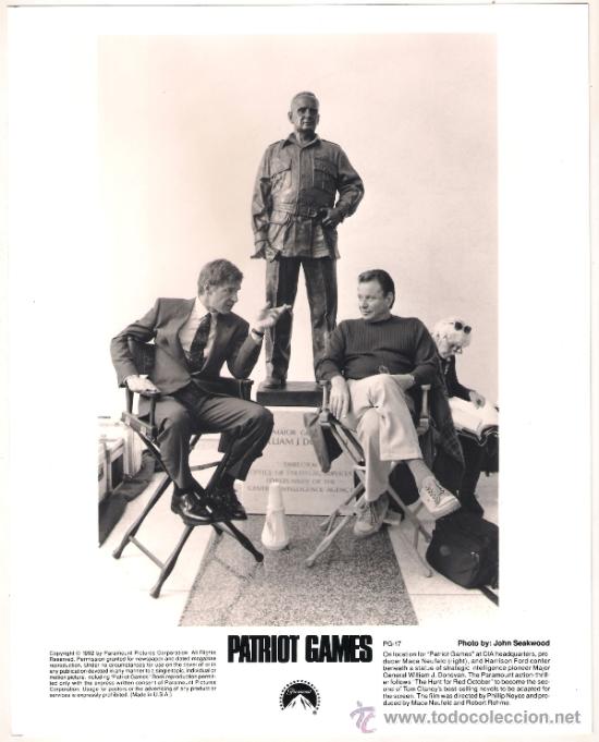Cin&eacute;ma: F8544 HARRISON FORD JUEGO DE PATRIOTAS FOTO B/N ORIGINAL AMERICANA