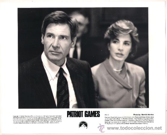 Cinema: F8548 HARRISON FORD ANNE ARCHER JUEGO DE PATRIOTAS FOTO B/N ORIGINAL AMERICANA