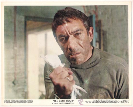 Cinema: FCJ 10326 LA HORA 25 ANTHONY QUINN FOTOCROMO ORIGINAL AMERICANO