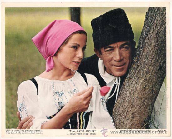 Cinema: FCJ 10327 LA HORA 25 ANTHONY QUINN VIRNA LISI FOTOCROMO ORIGINAL AMERICANO