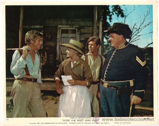 Cinema: FCJ 12109D LA CONQUISTA DEL OESTE GEORGE PEPPARD FOTOCROMO ORIGINAL INGLES