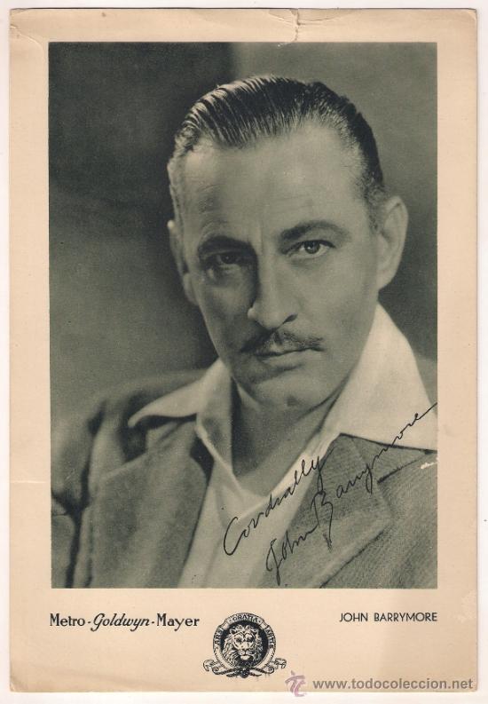 Cinema: FCJ 10437d JOHN BARRYMORE FOTO LAMINA B/N ORIGINAL ESPA&Ntilde;OLA A&Ntilde;O METRO 1932-33
