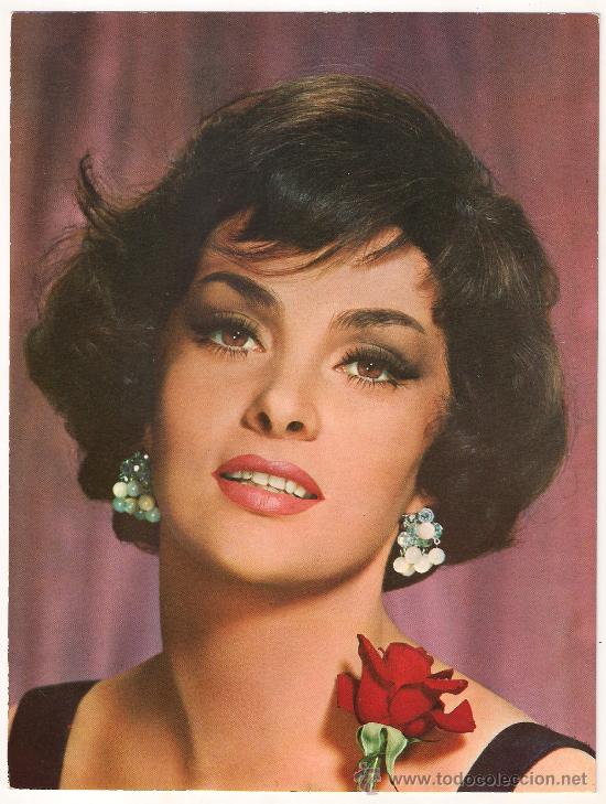 Cinema: F8664 GINA LOLLOBRIGIDA FOTO ORIGINAL COLOR FRANCESA