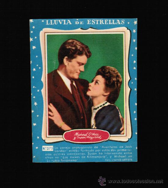 Cine: LLUVIA DE ESTRELLAS - MICHAEL O'SHEA Y SUSAN HAYWARD - BRUGUERA - CONTRAPORTADAS BOLSILIBROS