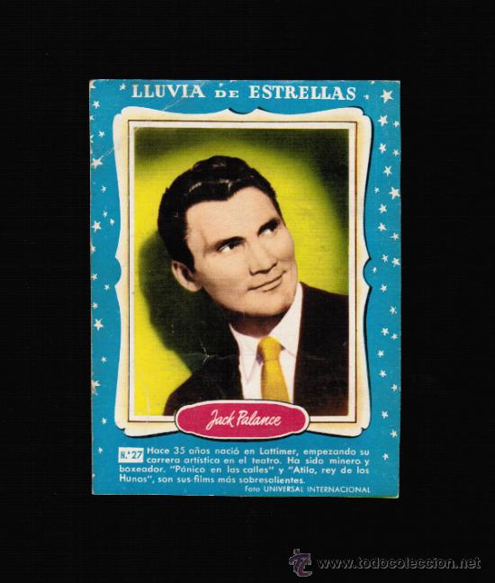Cine: LLUVIA DE ESTRELLAS N&ordm; 27 - JACK PALANCE - BRUGUERA - CONTRAPORTADAS BOLSILIBROS