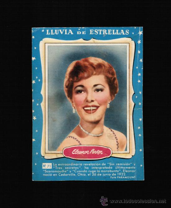 Cine: LLUVIA DE ESTRELLAS N&ordm; 71 - ELEANOR PARKER - BRUGUERA - CONTRAPORTADAS BOLSILIBROS