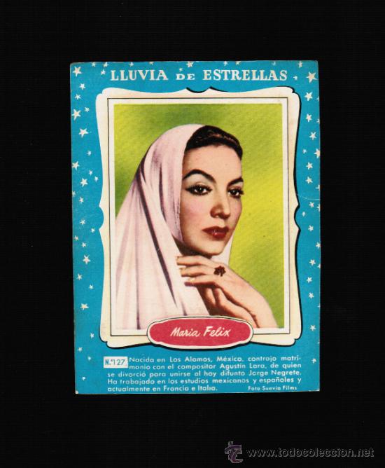Cine: LLUVIA DE ESTRELLAS N&ordm; 127 - MARIA FELIX - BRUGUERA - CONTRAPORTADAS BOLSILIBROS