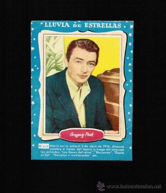 Cine: LLUVIA DE ESTRELLAS N&ordm; 418 - GREGORY PECK - CONTRAPORTADAS BOLSILIBROS