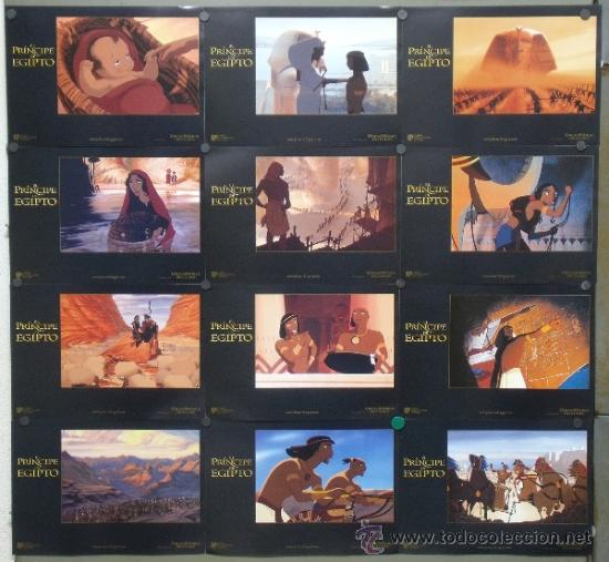 Kino: OZ06 EL PRINCIPE DE EGIPTO DREAMWORKS ANIMACION SET COMPLETO 12 FOTOCROMOS ORIGINAL ESTRENO