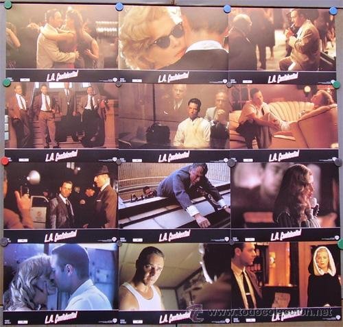 Cin&eacute;ma: QA09 L.A. CONFIDENTIAL RUSSELL CROWE KIM BASSINGER SET COMPLETO 12 FOTOCROMOS ORIGINAL ESTRENO