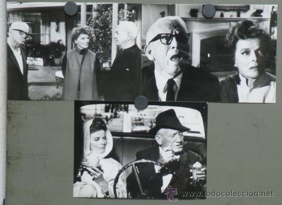 Cine: F8844 ADIVINA QUIEN VIENE ESTA NOCHE KATHARINE HEPBURN SPENCER TRAC 3 FOTOS B/N ORIGINALES ESPA&Ntilde;OLAS
