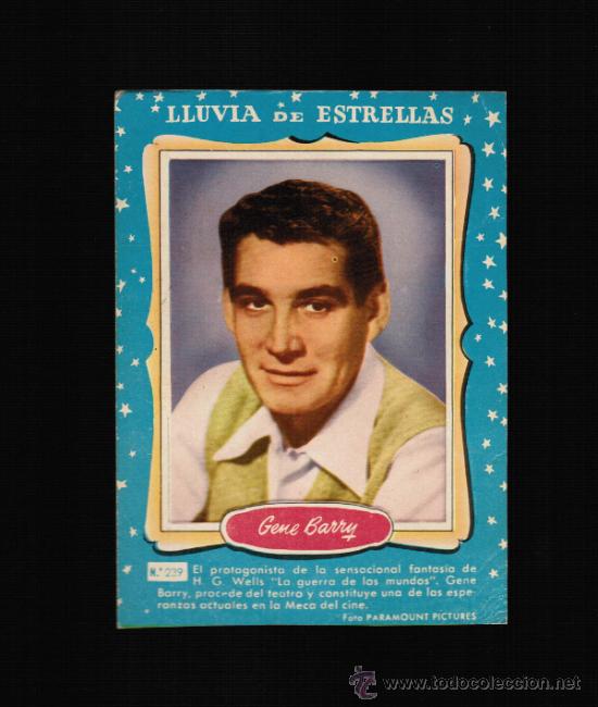 Cine: LLUVIA DE ESTRELLAS N&ordm; 239 - GENE BARRY - BRUGUERA - CONTRAPORTADAS BOLSILIBROS