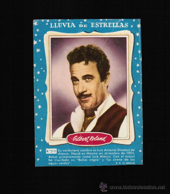 Cine: LLUVIA DE ESTRELLAS N&ordm; 319 - GILBERT ROLAND - BRUGUERA - CONTRAPORTADAS BOLSILIBROS