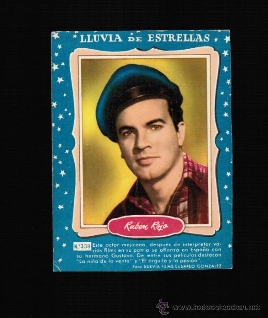 Cine: LLUVIA DE ESTRELLAS N&ordm; 338 - RUBEN ROJO - BRUGUERA - CONTRAPORTADAS BOLSILIBROS