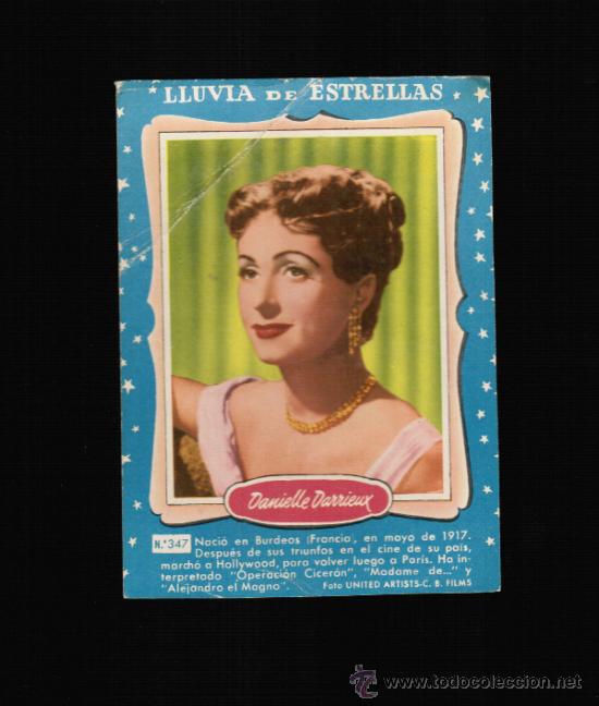 Cine: LLUVIA DE ESTRELLAS N&ordm; 347 - DANIELLE DARRIEUX - BRUGUERA - CONTRAPORTADAS BOLSILIBROS