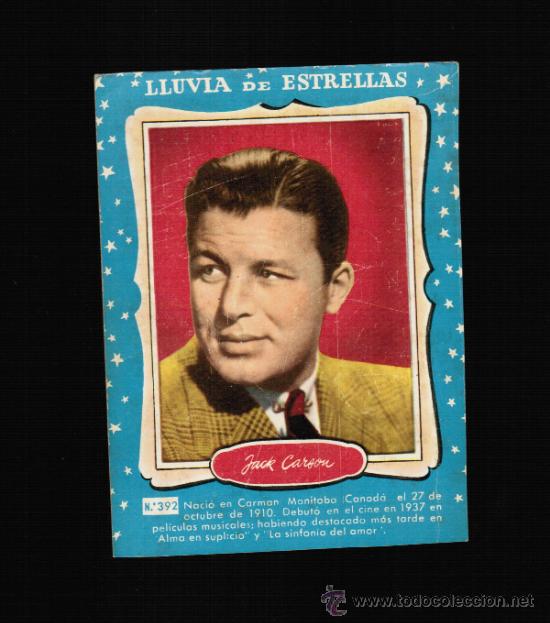 Cine: LLUVIA DE ESTRELLAS N&ordm; 392 - JACK CARSON - BRUGUERA - CONTRAPORTADAS BOLSILIBROS