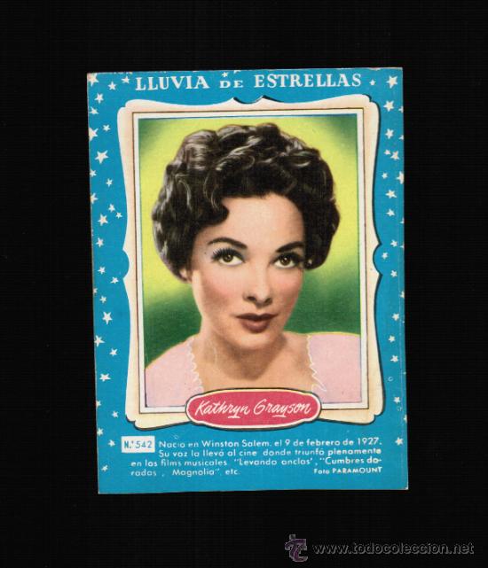 Cine: LLUVIA DE ESTRELLAS N&ordm; 542 - KATHRYN GRAYSON - BRUGUERA - CONTRAPORTADAS BOLSILIBROS