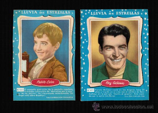 Cine: LLUVIA DE ESTRELLAS - PABLITO CALVO Y RORY CALHOUN - BRUGUERA - CONTRAPORTADAS BOLSILIBROS
