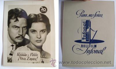 Cine: Antigua Fotograf&iacute;a Cine : VIVA ZAPATA!. Marlon Brando y Jean Peters - Rollfilm Infonal