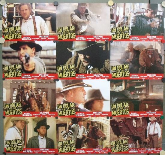 Cinema: PB81 UN DOLAR POR LOS MUERTOS EMILIO ESTEVEZ SPAGHETTI SET COMPLETO 12 FOTOCROMOS ORIGINAL ESTRENO