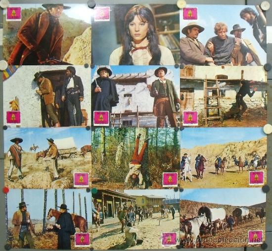Kino: PB96 UNA LARGA FILA DE CRUCES ANTHONY STEFFEN SPAGHETTI SET COMPLETO 12 FOTOCROMOS ORIGINAL ESTRENO
