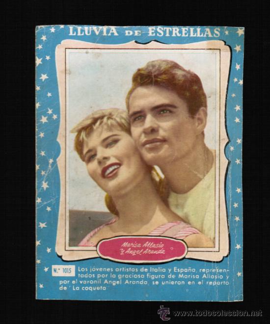 Cine: LLUVIA DE ESTRELLAS N&ordm; 1015 - MARISA ALLASIO Y ANGEL ARANDA - BRUGUERA - CONTRAPORTADAS BOLSILIBROS