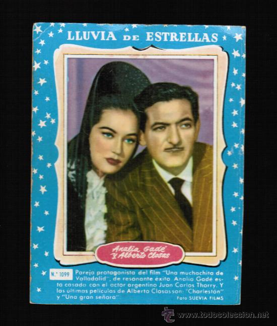 Cine: LLUVIA DE ESTRELLAS N&ordm; 1099 - ANALIA GADE Y ALBERTO CLOSAS - BRUGUERA - CONTRAPORTADAS BOLSILIBROS