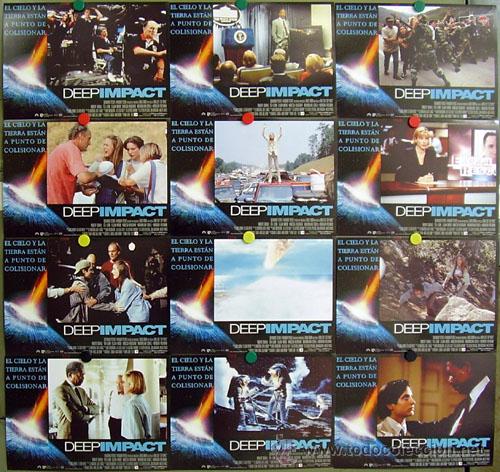 Cinema: PC20 DEEP IMPACT ELIJAH WOOD TEA LEONI SET COMPLETO 12 FOTOCROMOS ORIGINAL ESTRENO