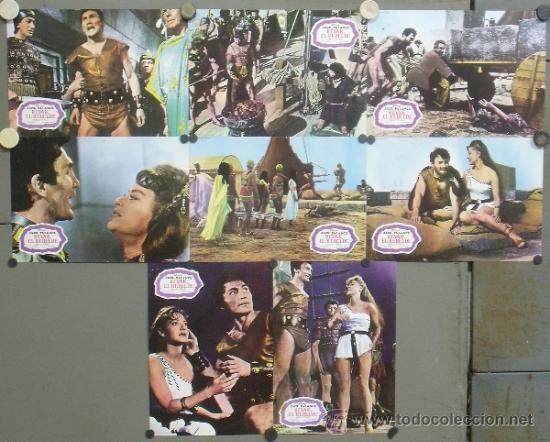 Cinema: PC08  REVAK EL REBELDE JACK PALANCE PEPLUM SET 8 FOTOCROMOS ORIGINAL ESTRENO