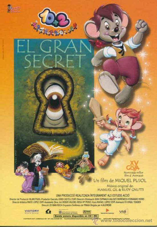 Cine: Postal publicitaria del film El gran secret de Miquel Pujol