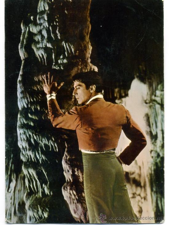 Cinema: tarjeta postal 1962 -usada- malaga / cueva nerja / antonio / rodaje cine - som-cerezo 49 - danza