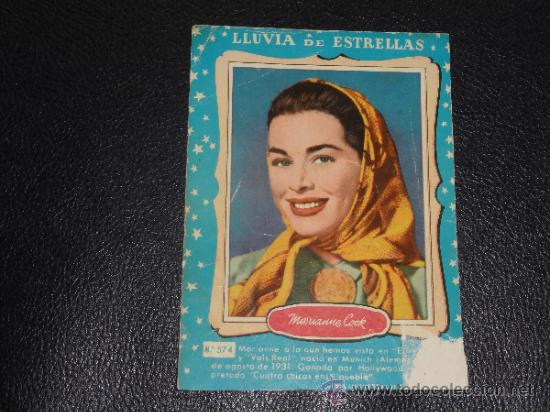 Cine: LLUVIA DE ESTRELLAS N&ordm; 574 - MARIANNE COOK - BRUGUERA - CONTRAPORTADAS BOLSILIBROS