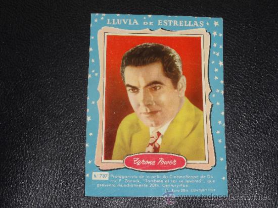 Cine: LLUVIA DE ESTRELLAS N&ordm; 787 - TYRONE POWER - BRUGUERA - CONTRAPORTADAS BOLSILIBROS