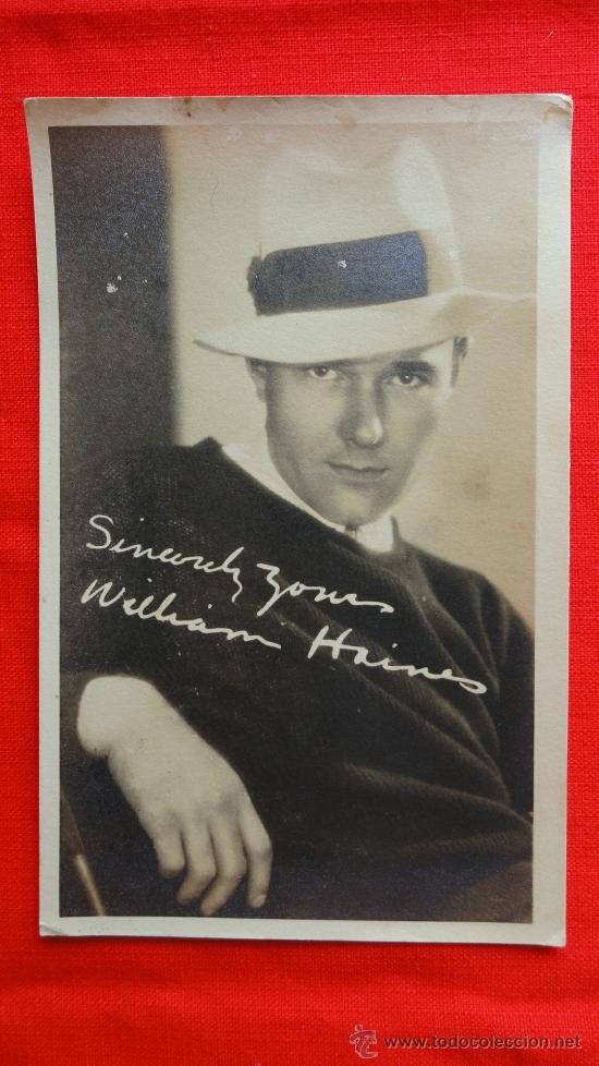 Cin&eacute;ma: WILLIAM HAINES, FOTOGRAF&Iacute;A 19X12CMS. CINE MUDO A&Ntilde;OS 20/30, AUT&Oacute;GRAFO IMPRESO