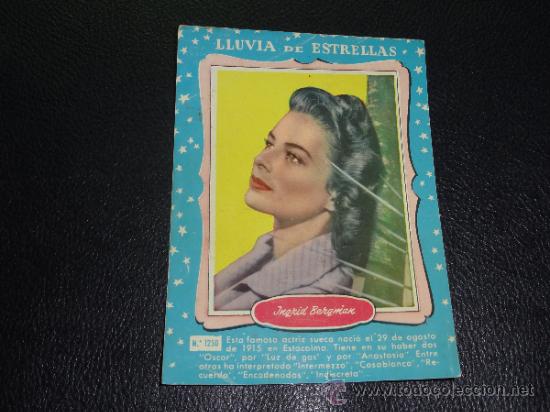 Cine: LLUVIA DE ESTRELLAS N&ordm; 1250 - INGRID BERGMAN - BRUGUERA - CONTRAPORTADAS BOLSILIBROS