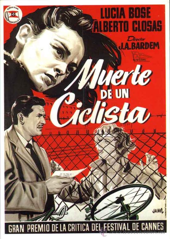 Cine: Postal cine - de la pelicula muerte de un ciclista