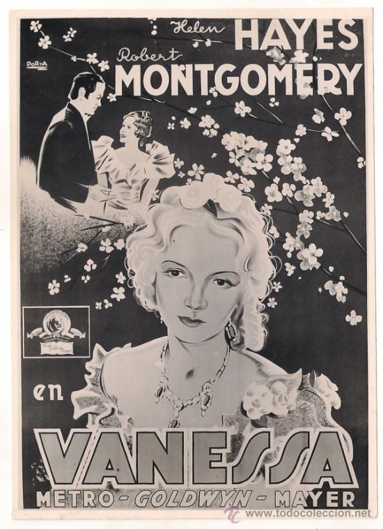 Cinema: F11270D VANESSA HELEN HAYES ROBERT MONTGOMERY FOTO B/N ORIGINAL ESPA&Ntilde;OLA