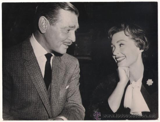 Cine: F8963 CLARK GABLE LILLI PALMER FOTO B/N ORIGINAL ESPA&Ntilde;OLA