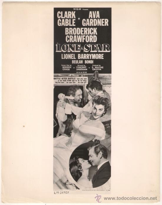Cine: F8997 ESTRELLA DEL DESTINO CLARK GABLE AVA GARDNER BRODERICK CRAWFORD FOTO ORIGINAL B/N AMERICANA