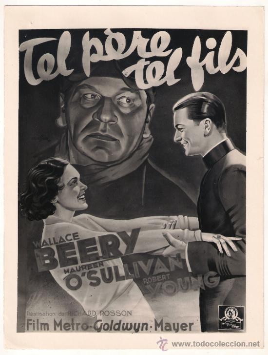 Cinema: F26779D WEST POINT OF THE AIR WALLACE BEERY MAUREEN O'SULLIVAN FOTO ORIGINAL B/N FRANCESA