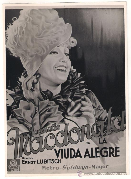 Cinema: F11257D LA VIUDA ALEGRE MAURICE CHEVALIER JEANETTE MACDONALD LUBITSCH FOTO ORIGINAL B/N ESPA&Ntilde;OLA
