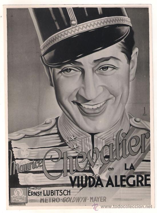 Cinema: F11256D LA VIUDA ALEGRE MAURICE CHEVALIER JEANETTE MACDONALD LUBITSCH FOTO ORIGINAL B/N ESPA&Ntilde;OLA