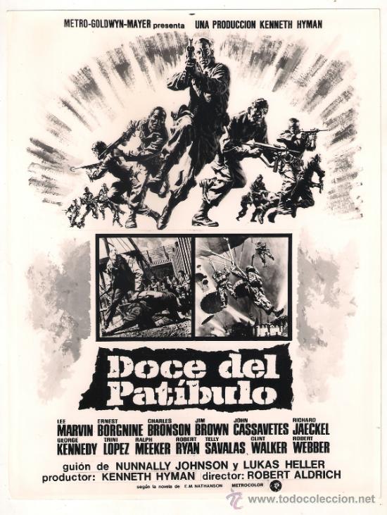 Cinema: F9024 DOCE DEL PATIBULO LEE MARVIN ERNEST BORGNINE CHARLES BRONSON FOTO ORIGINAL B/N ESPA&Ntilde;OLA