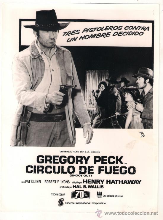 Cine: F9045 CIRCULO DE FUEGO GREGORY PECK HENRY HATHAWAY FOTO ORIGINAL B/N ESPA&Ntilde;OLA